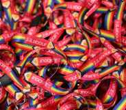 Labour party rainbow lanyards