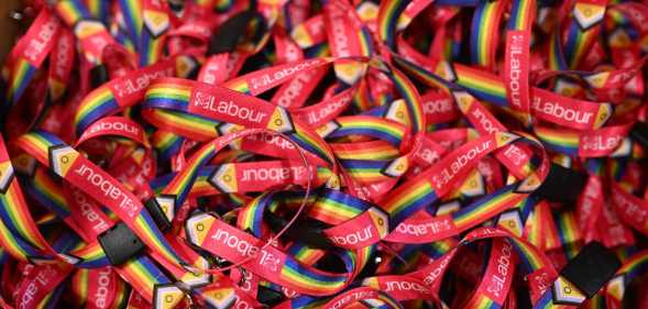 Labour party rainbow lanyards