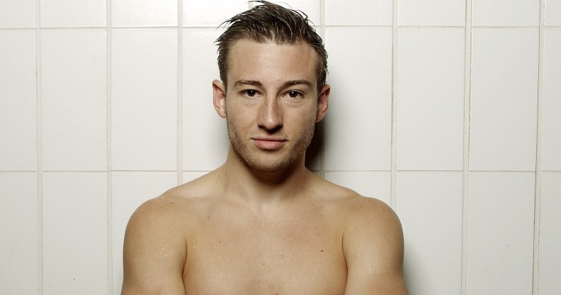 Matthew Mitcham poses during/after the Australian 2012 Olympic Games team announcement at Chandler Aquatic Centre on May 29, 2012 in Brisbane, Australia.