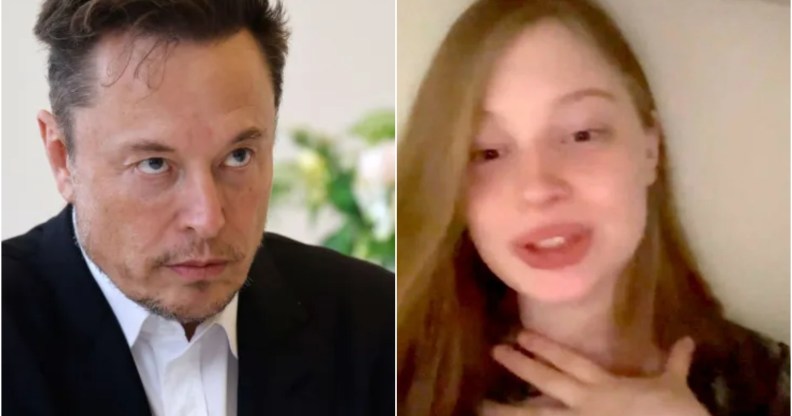 Vivian Wilson (R) previously called out her "absent" father Elon Musk (L) on Thread after he deadnamed and misgendered her.