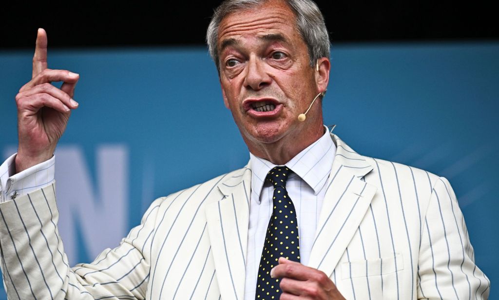 Nigel Farage pictured at an event.