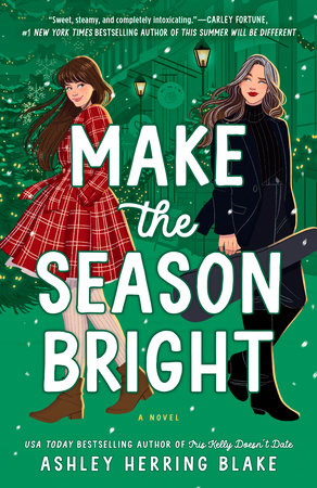 Make the Season Bright cover, two women on a wintry green background.