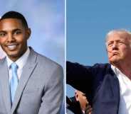 images of Ritchie Torres and Donald Trump next to each other