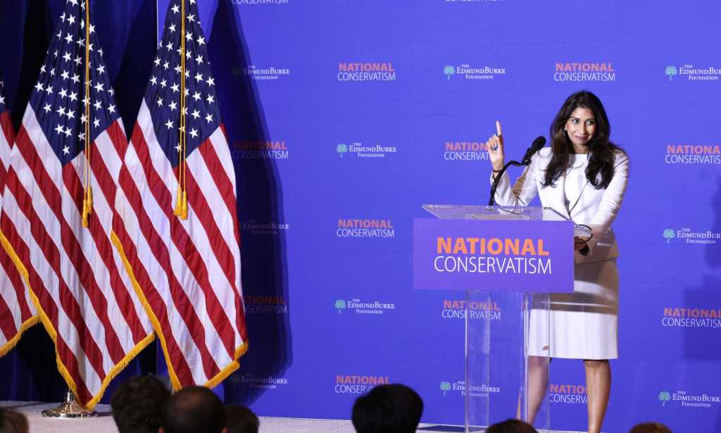 Suella Braverman at the National Conservatism Conference