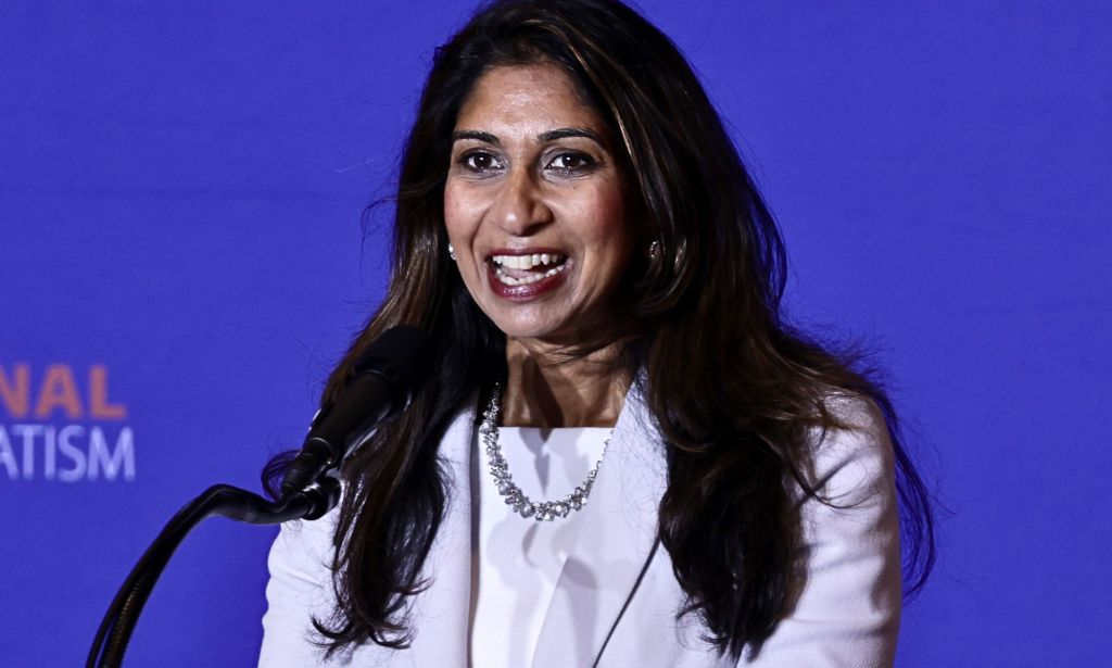 Suella Braverman during her National Conservatism Conference speech.