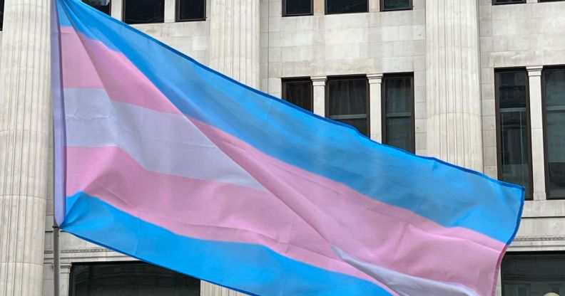 Stock image of a trans flag to illustrate article on new EHRC guidance