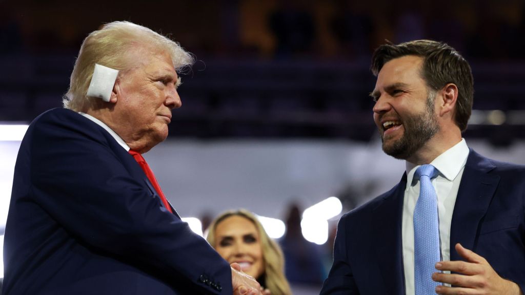 Republican presidential candidate, former US President Donald Trump and Republican vice presidential candidate, US Senator J.D. Vance at the Republican National Convention