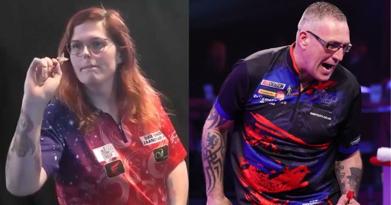 Former world darts champion Neil Duff and trans player Noa-Lynn van Leuven