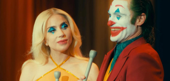Lady Gaga and Joaquin Phoenix in Joker: Folie à Deux.