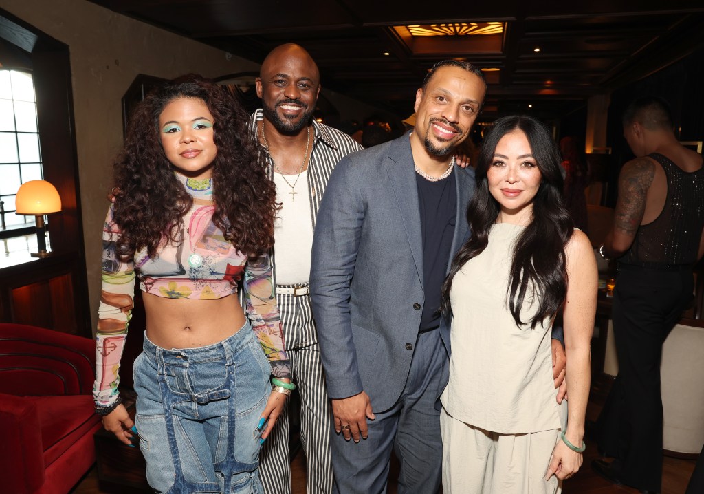 Maile Brady, Wayne Brady, Jason Michael Fordham and Mandie Taketa at the Wayne Brady: The Family Remix event.