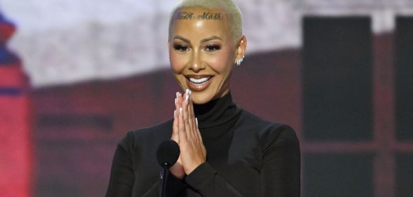 Amber Rose endorses Trump at the Republican National Convention.