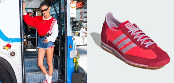 Adidas has teamed up with Bella Hadid to release a new version of the SL 72 sneakers.