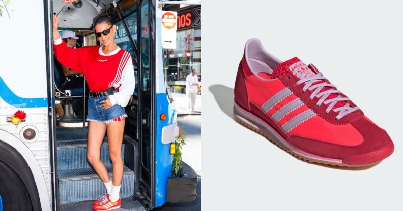 Adidas has teamed up with Bella Hadid to release a new version of the SL 72 sneakers.