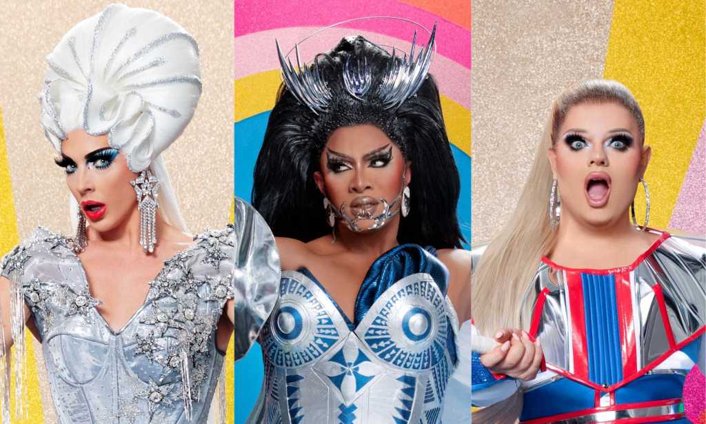 Alyssa Edwards (L), Kween Kong (C), Kitty Scott-Claus (R)