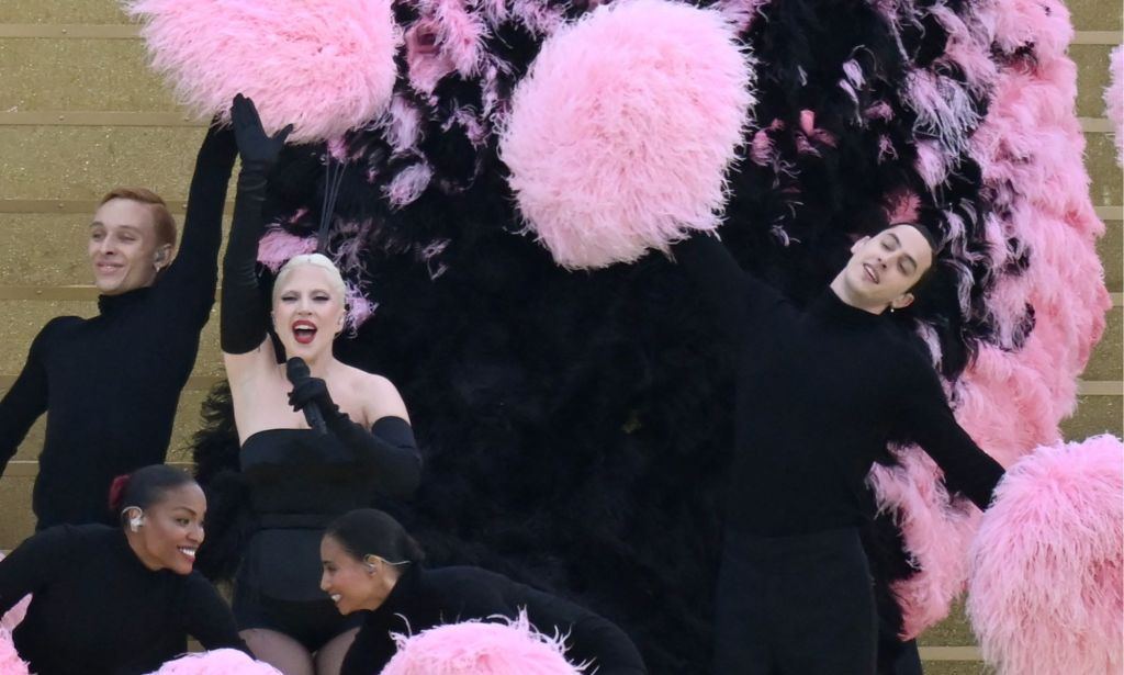 Lady Gaga performs Zizi Jeanmaire's "Mon Truc En Plumes" at the Paris 2024 Olympics opening ceremony