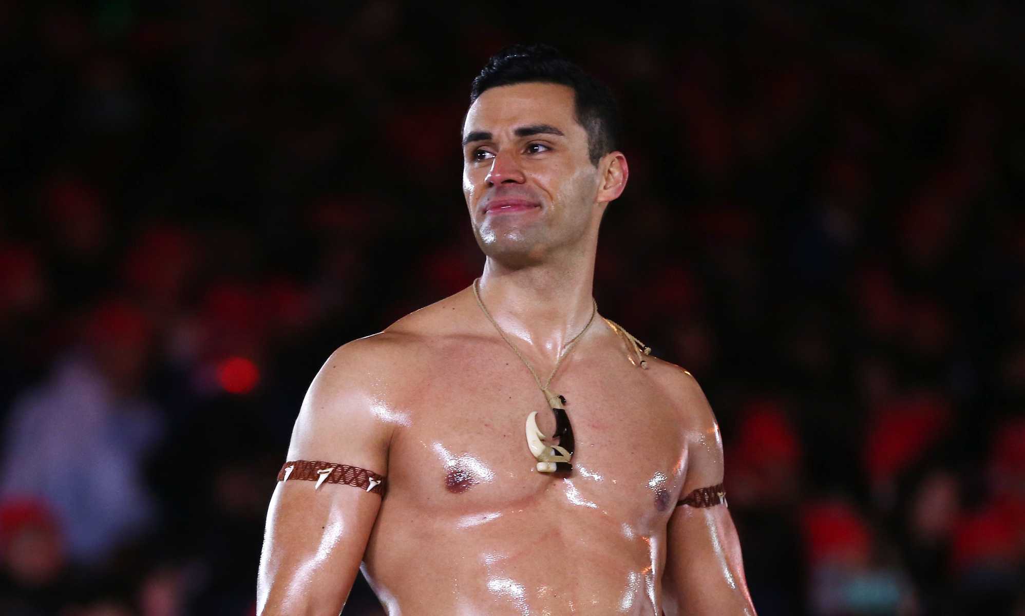 Who Is Tonga S Oiled Up Flag Bearer At The Paris 2024 Olympics   Tonga Olympics Flag Bearer Topless Pita Taufatofua 