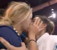 Italy's Alice Bellandi celebrated her gold Olympic win in judo by running to kiss her girlfriend.