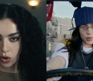 Charli XCX and Billie Eilish in the music video for song Guess.