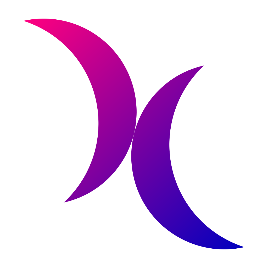 Double crescent moon bisexual symbol