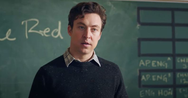 Brian Jordan Alvarez stars as teacher Evan Marquez in new queer comedy English Teacher