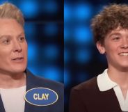 Clay Aiken and son Parker on ABC's Celebrity Family Feud.