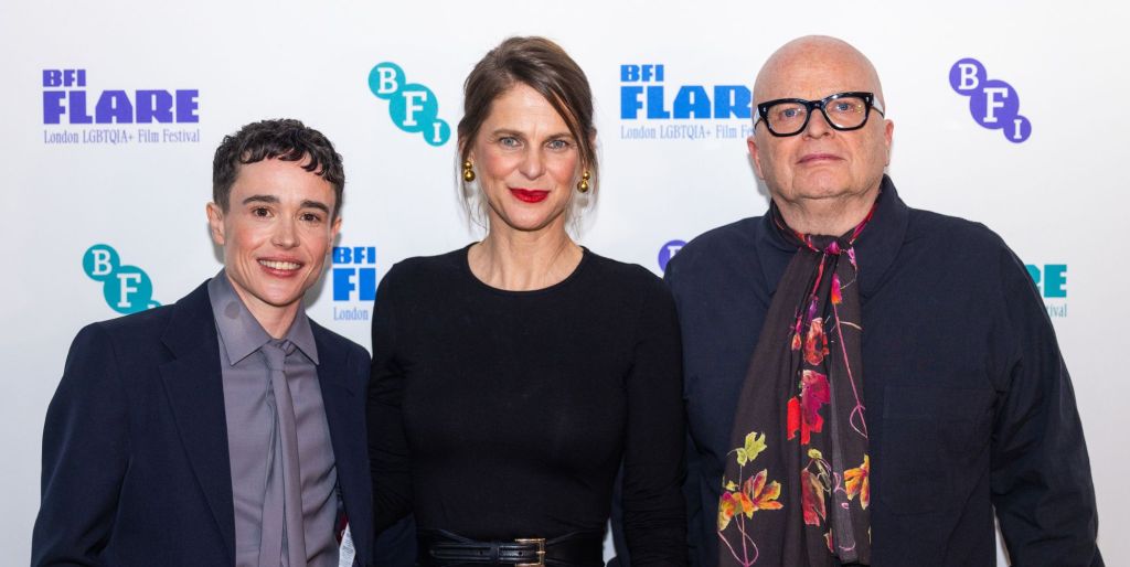 Elliot Page, Hillary Baack and Dominic Savage at the BFI Flare premiere of Close To You.