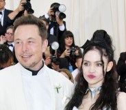 Elon Musk and Grimes attend the Heavenly Bodies: Fashion & The Catholic Imagination Costume Institute Gala at The Metropolitan Museum of Art