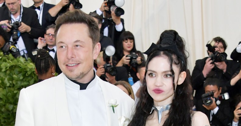 Elon Musk and Grimes attend the Heavenly Bodies: Fashion & The Catholic Imagination Costume Institute Gala at The Metropolitan Museum of Art