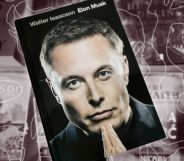 An edited image of Elon Musk's biography.