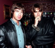 Liam and Noel Gallagher in Oasis