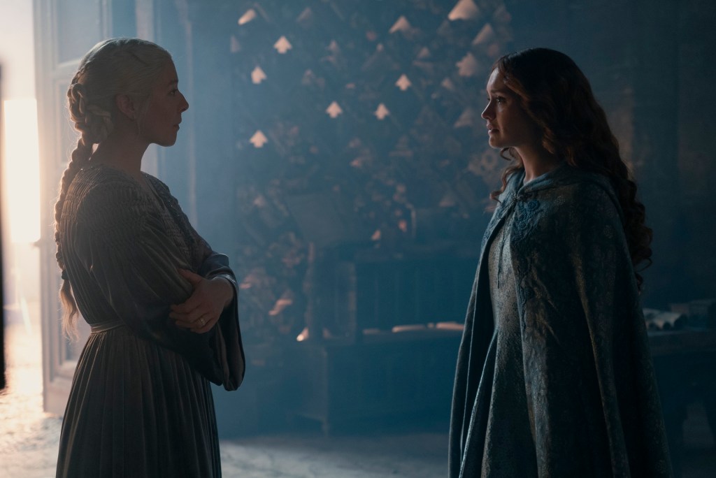 Rhaenyra and Alicent face off.