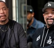 Ice T playing Fin Tutuola in Law & Order: Special Victims Unit (left) and Ice T at Comic Con