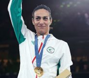 Olympic boxer Imane Khelif after winning her gold medal