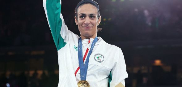 Olympic boxer Imane Khelif after winning her gold medal