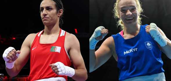 Amy Broadhurst of Ireland (R) has spoke out about defeating Imane Khelif in 2022 amid Olympic controversy.
