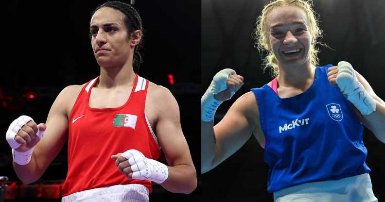 Amy Broadhurst of Ireland (R) has spoke out about defeating Imane Khelif in 2022 amid Olympic controversy.