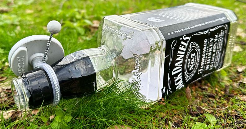 A Jack Daniel's bottle.