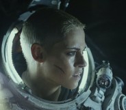 Kristen Stewart in Underwater, wearing a deep sea suit