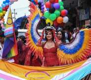 Hundreds of people have gathered together for Nepal Pride parade.