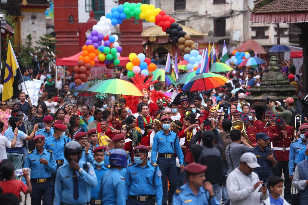 The Nepal Pride parade coincided with the festival of Gaijatra.