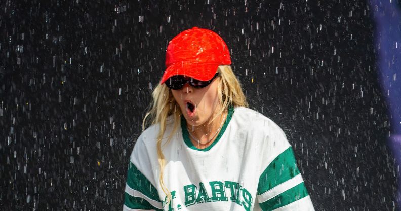 Reneé Rapp got soaked during her performance at Reading Festival.