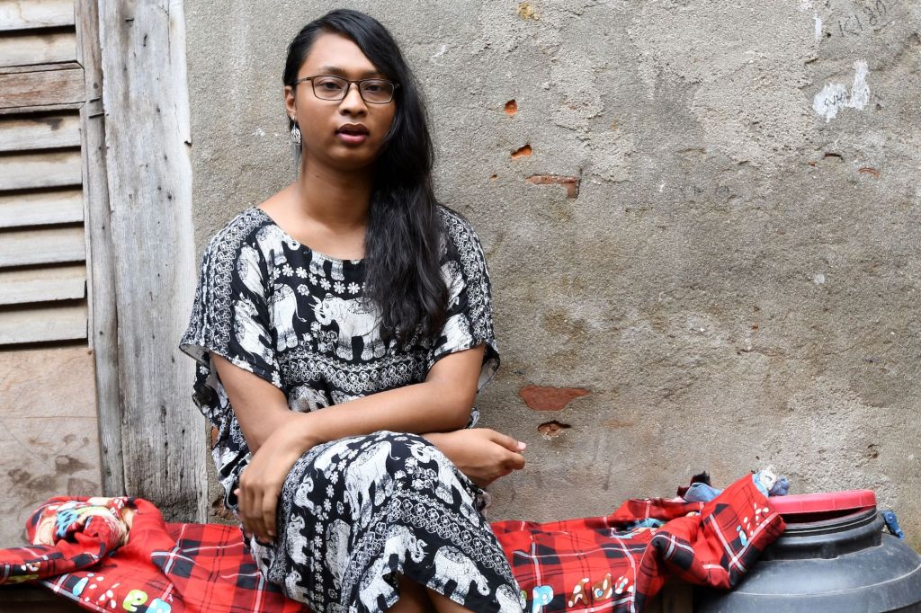 In this picture taken on August 29, 2018, Nepali trans woman Rukshana Kapali looks on during an interview with AFP at her home in Patan near Kathmandu. - Kapali is a transgender woman and hasn't been allowed to officially register at university because her high school transcript bares her male birth name while her ID card carries her new name -- and the gender designation 'other'. Nepal became the first South Asian country to recognise a third gender following a 2007 Supreme Court ruling, but nearly a decade later the bureaucratic quagmire that has trapped Kapali is far too common for members of Nepal's transgender community. (Photo by PRAKASH MATHEMA / AFP) / TO GO WITH AFP STORY NEPAL-GENDER-RIGHTS,FEATURE BY PAAVAN MATHEMA        (PRAKASH MATHEMA/AFP via Getty Images)