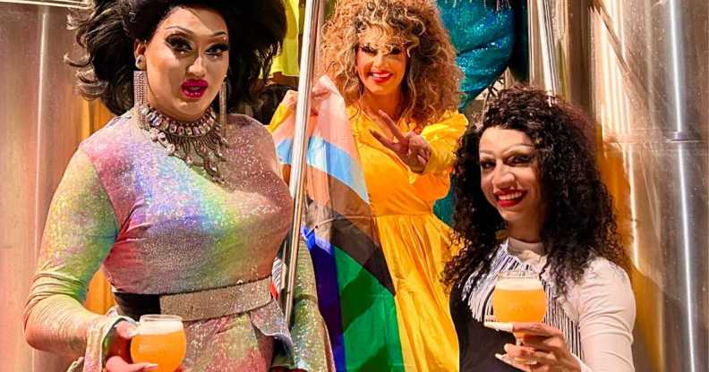 The Brewtorium Brewery 's 'Big Gay Beer' has been released in response to its drag event receiving a bomb threat.