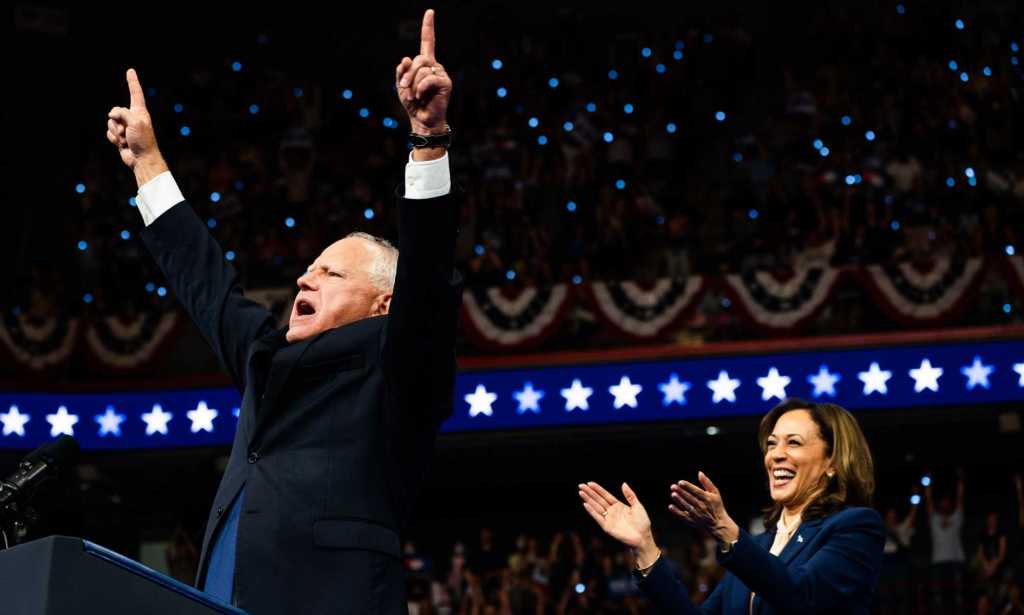 Tim Walz and Kamala Harris