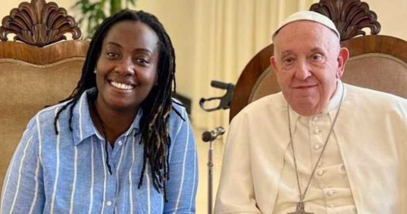 Pope Francis met with Ugandan LGBTQ+ advocate Clare Byarugaba.