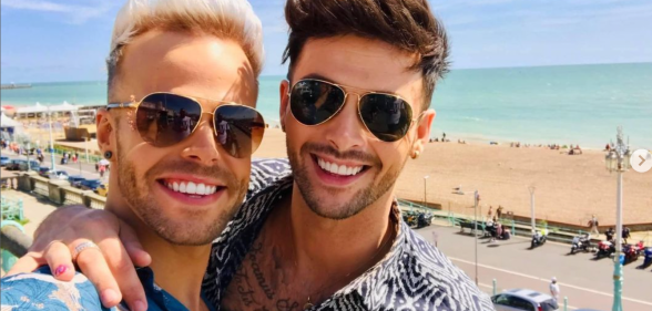 Olly Marmon (left) and Union J singer Jaymi Hensley (right) met when they were teenagers.