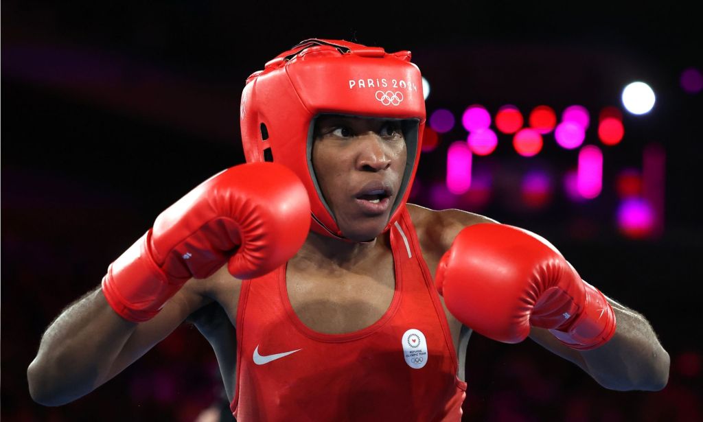 Lesbian boxer Cindy Ngamba at the Olympics