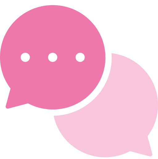 Pink Speech Bubbles Icon