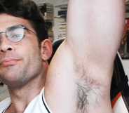 Twitch streamer Hasan Piker showing his armpit