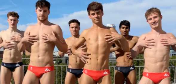 Tom Daley, Jack Laugher, Noah Williams, Kyle Kothari, Anthony Harding and Jordan Houlden.